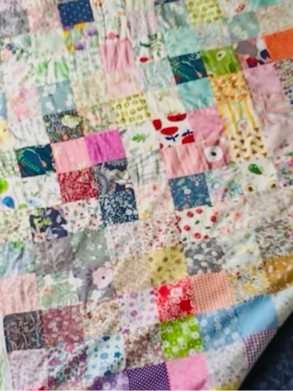 Handmade quilt Multicolor Patchwork Cotton Quilt - Home Bedding